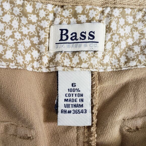 G.H. Bass & Co Womens Khaki Shorts Size 6 Solid Corduroy Cotton Pocket - Picture 5 of 6